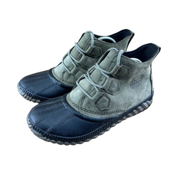 Sorel Out N About Major Full Grain Leather Waterproof Rain Snow Duck Boo… - Picture 1 of 8